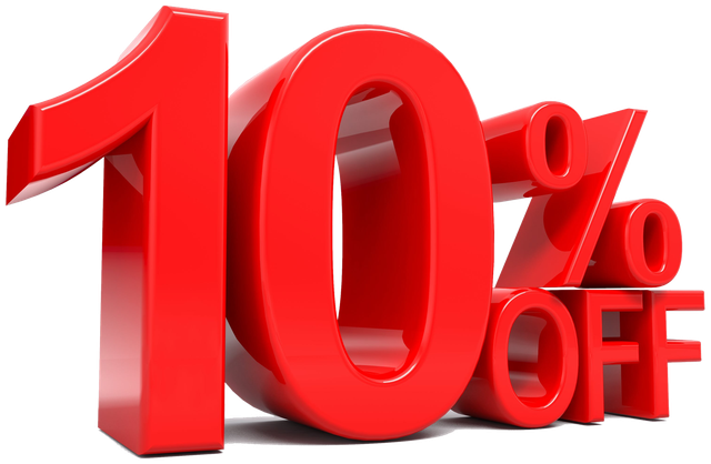 10% off badge — print your voucher